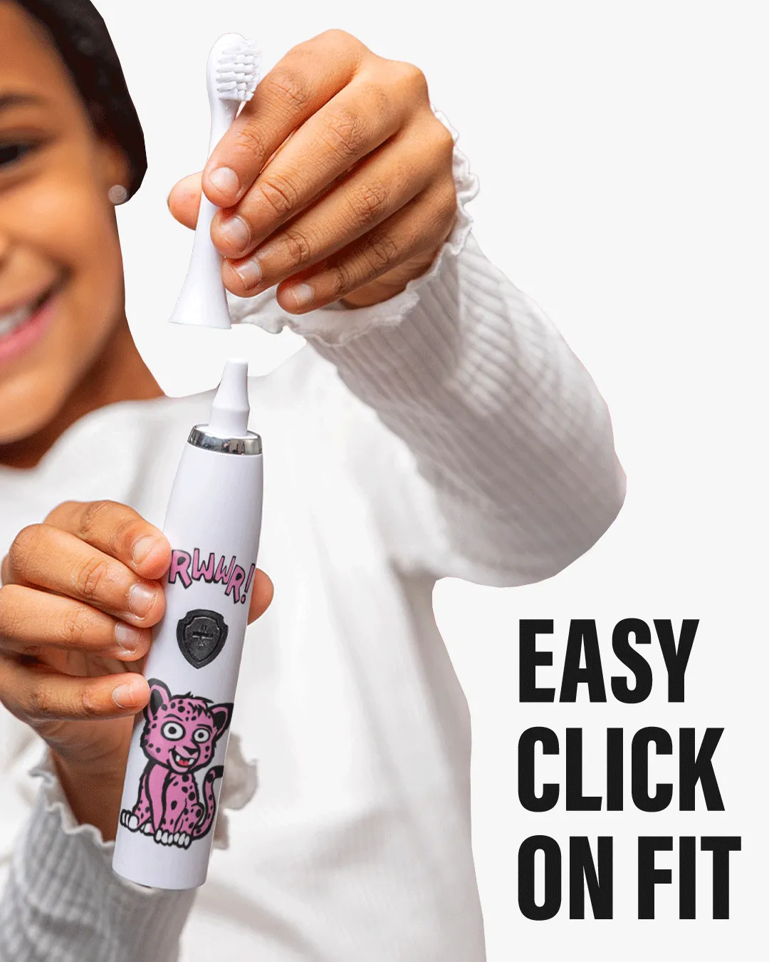 Spotlight Oral Care Kids testine spazzolino elettrico 3 pz bianche delicate