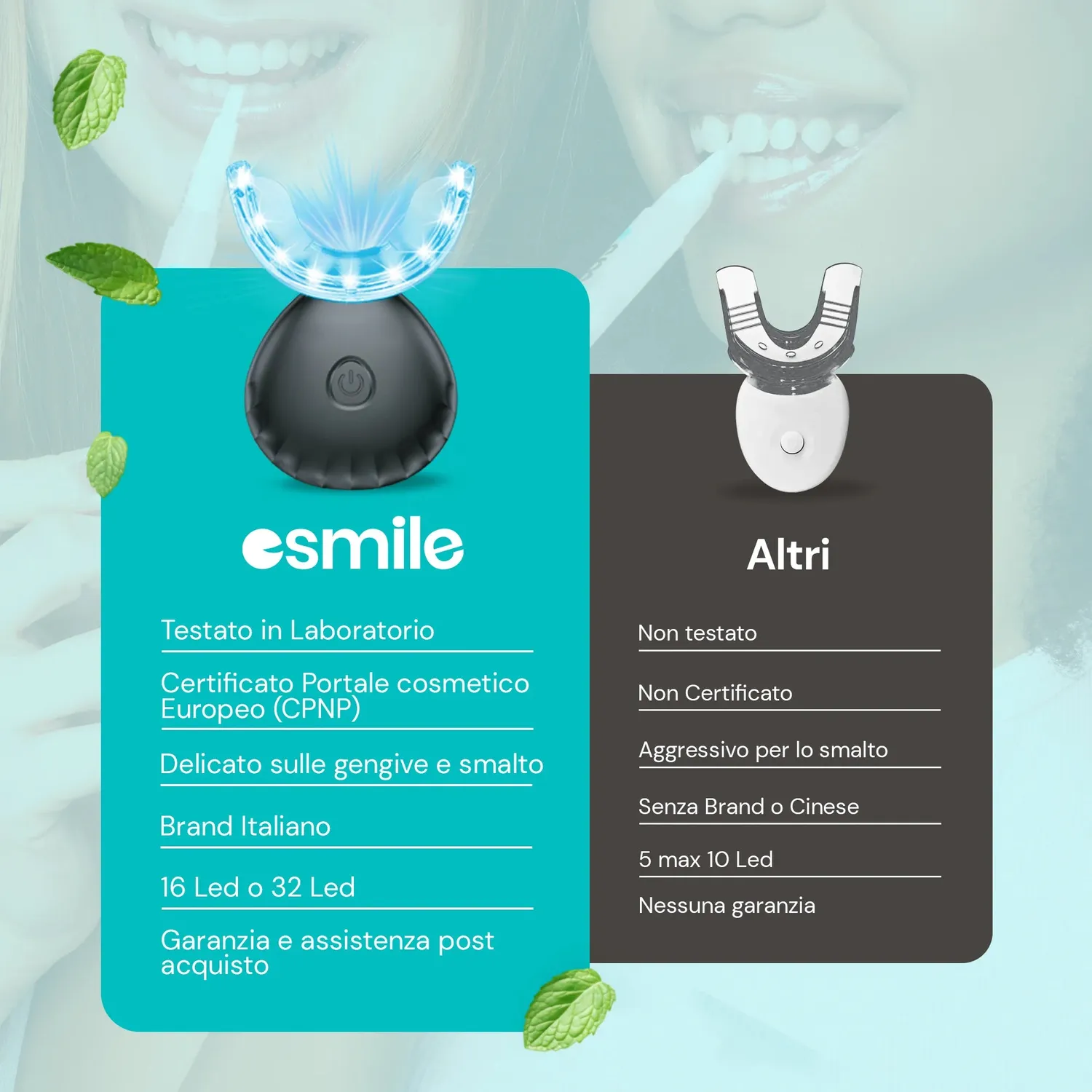 esmile Easy Smile kit sbiancante denti LED senza fili