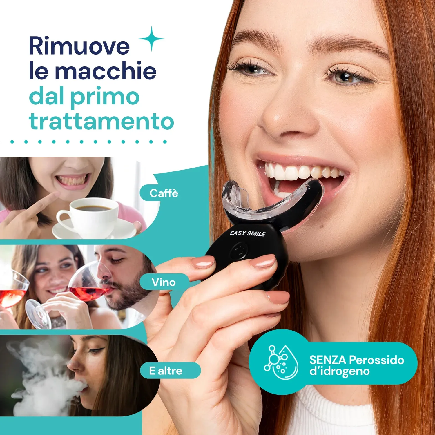 esmile Easy Smile kit sbiancante denti LED senza fili