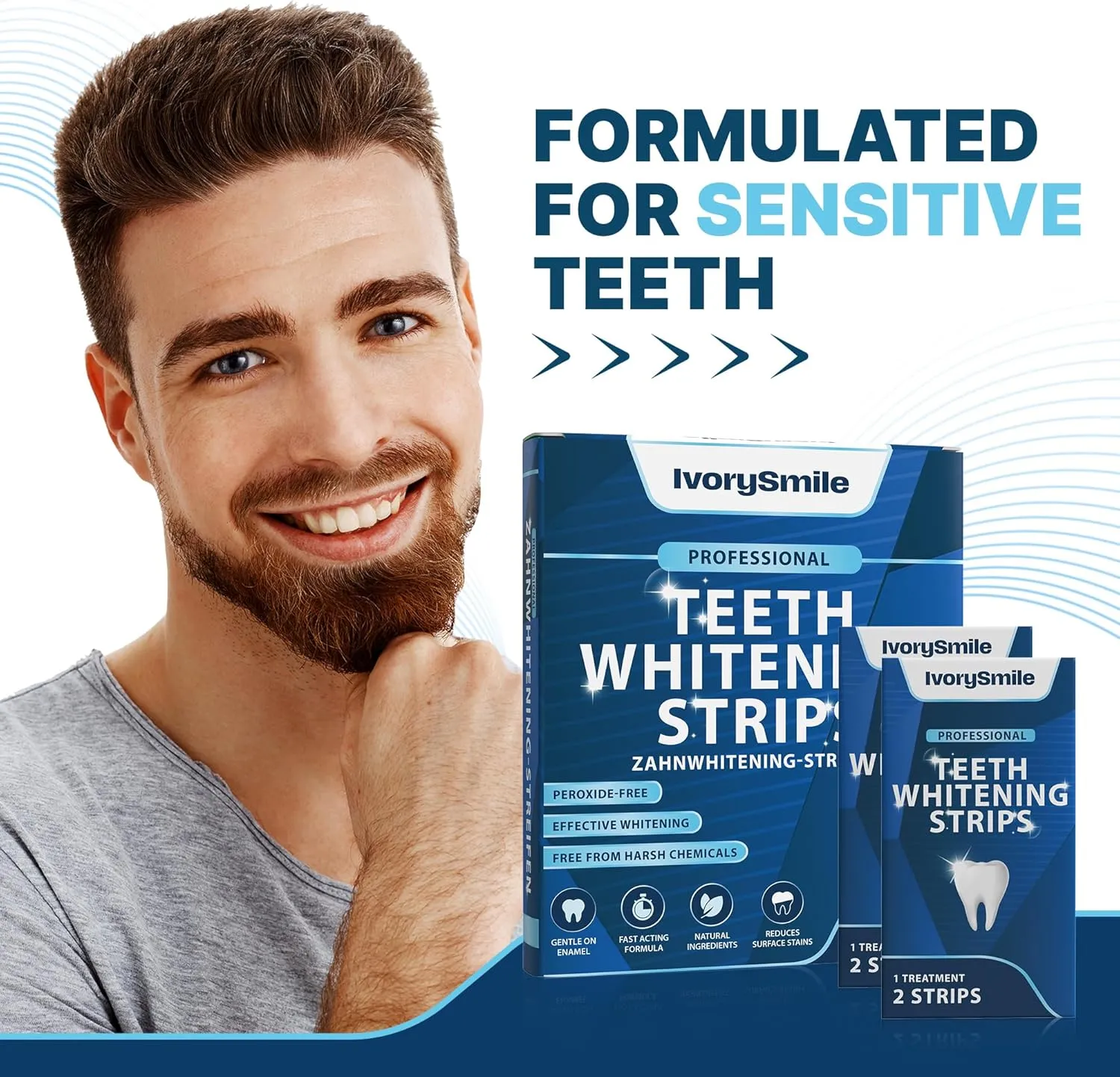 IvorySmile Natural strisce sbiancanti 28 pezzi senza perossido
