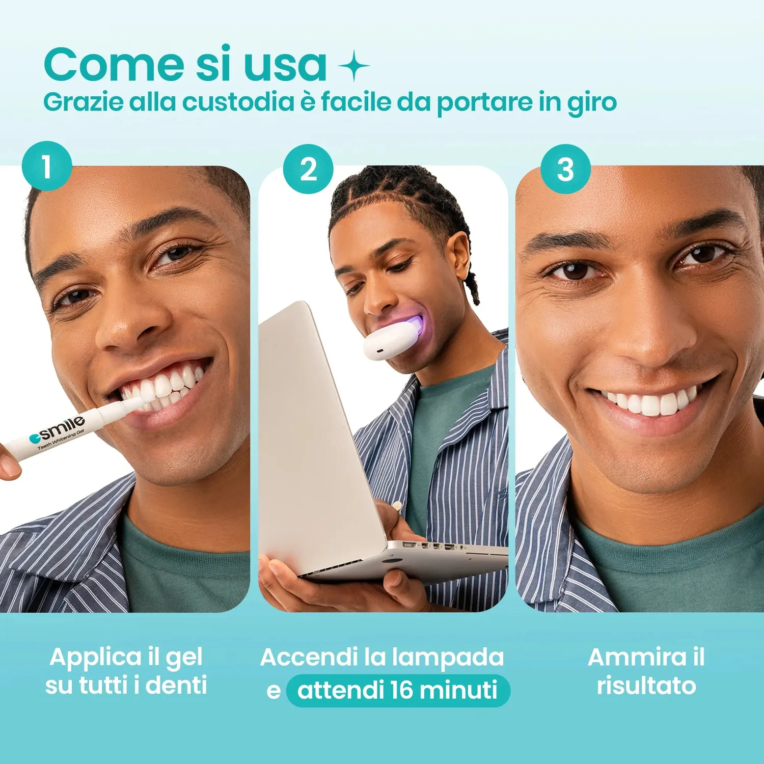 esmile Aura Pro Kit Sbiancante LED 32 Luci PAP senza perossido