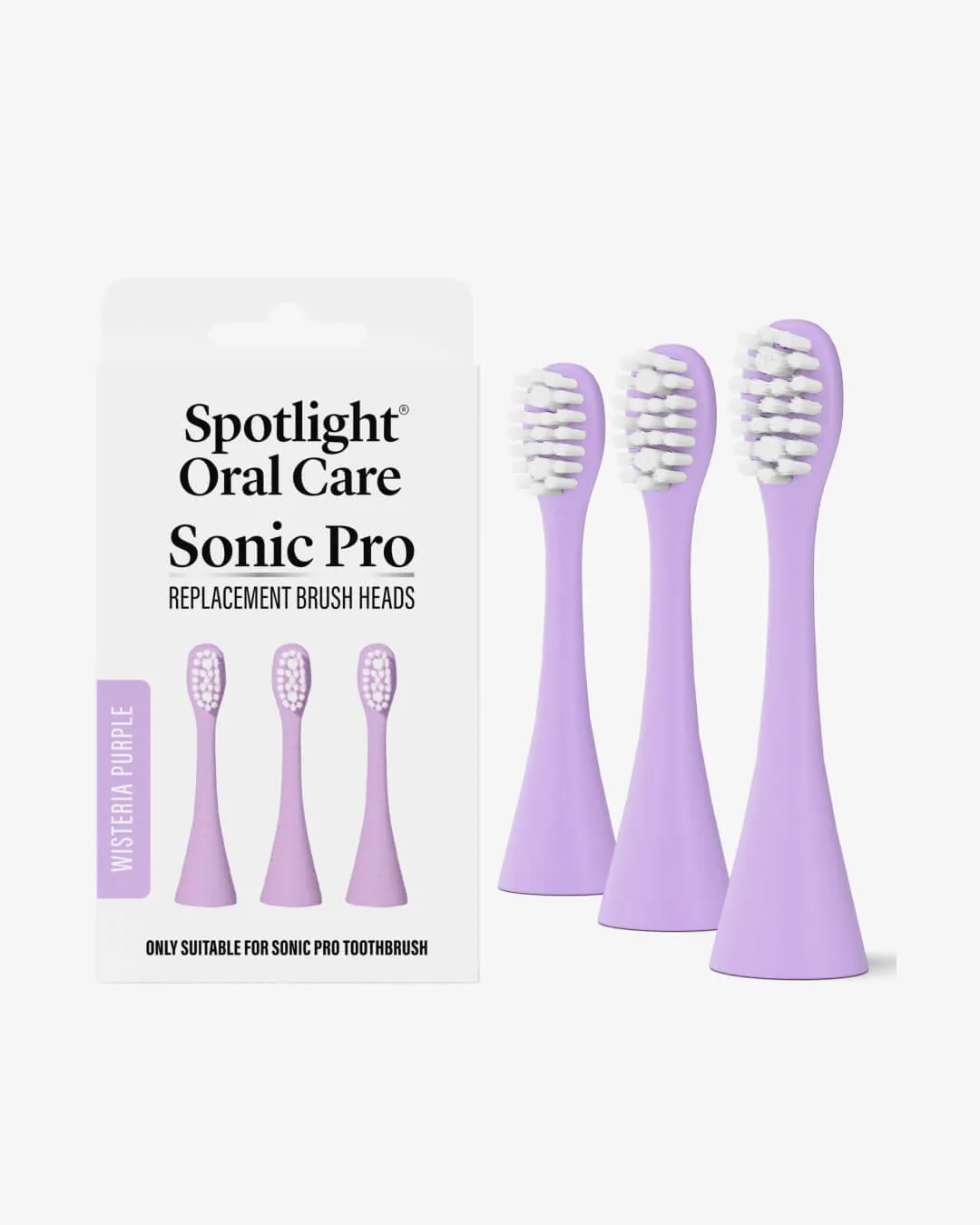 Spotlight Sonic Pro testine ricambio viola x3 gengive