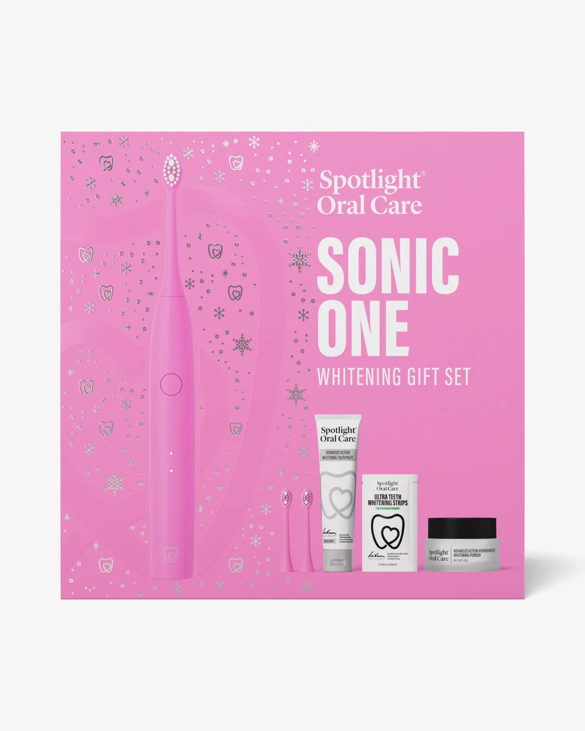 Spotlight Oral Care Sonic One Kit Spazzolino Rosa per Denti Gialli