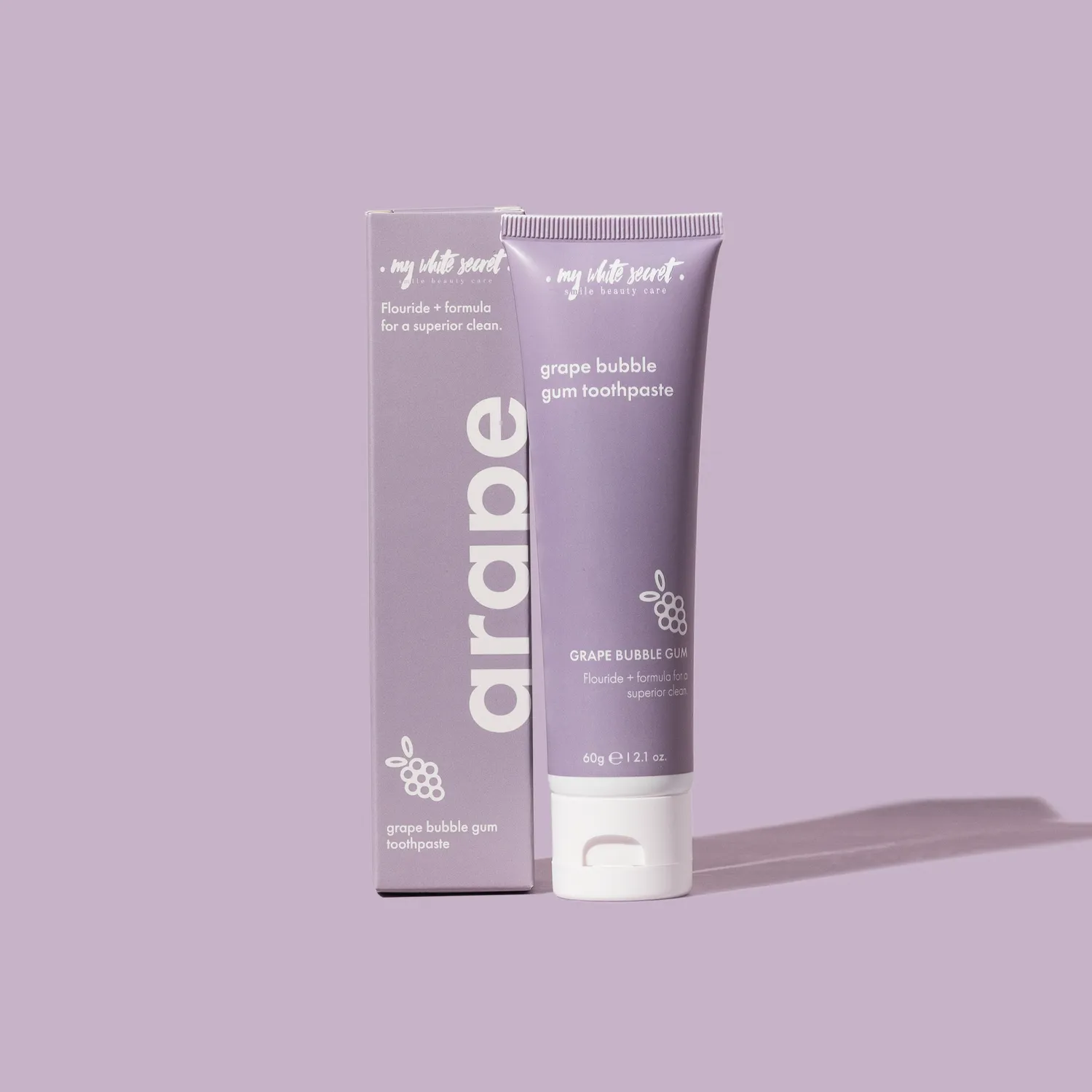 My White Secret Grape Bubblegum Toothpaste dentifricio uva