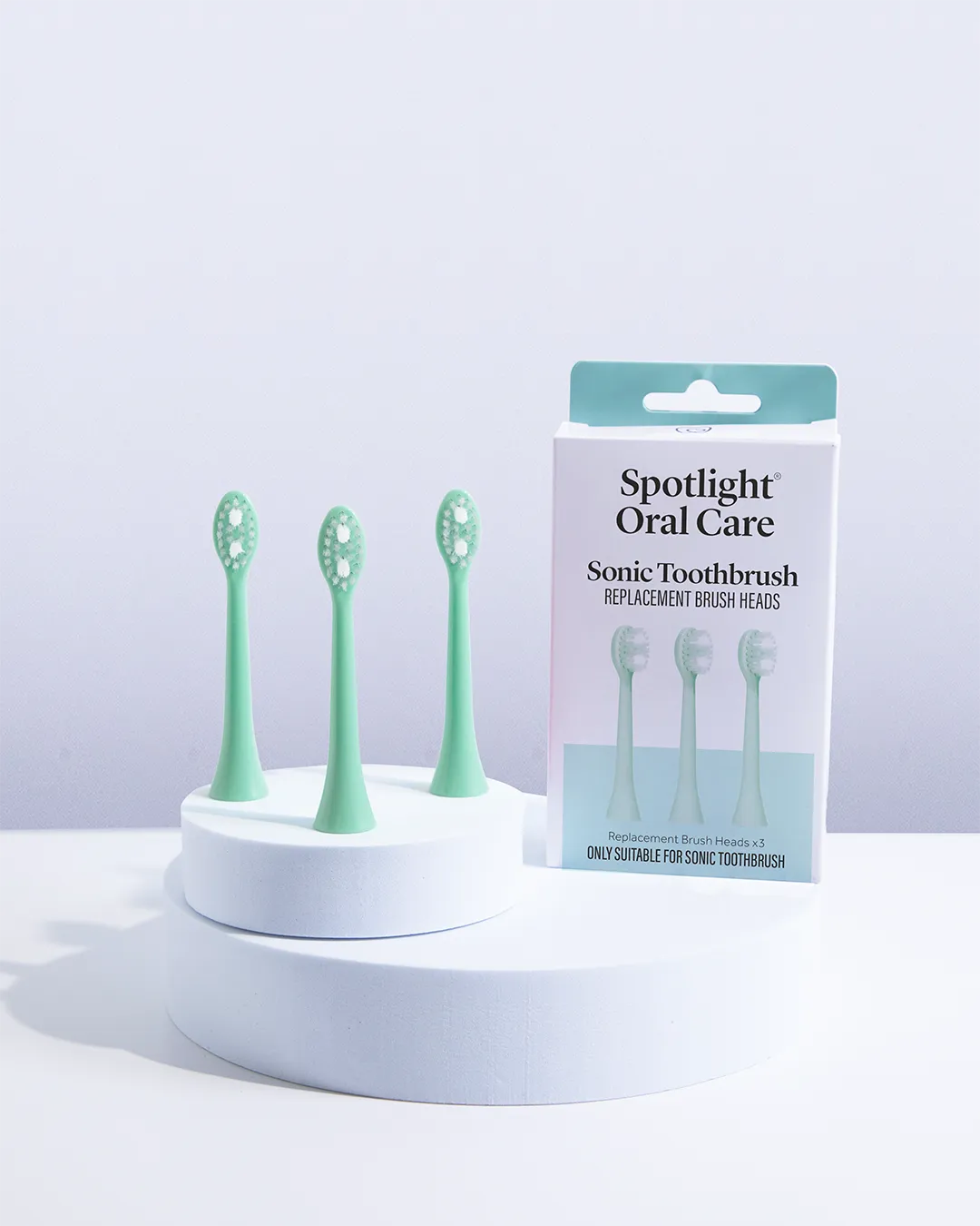 Spotlight Sonic testine spazzolino coral green 3 pz